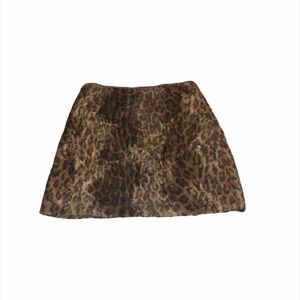 Dana B and Karen Vegan Leopard  Mini Skirt